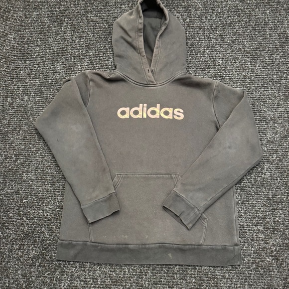 adidas Other - Adidas Pullover Hoodie Faded Black Camo Logo Graphic Sweatshirt Mens Medium